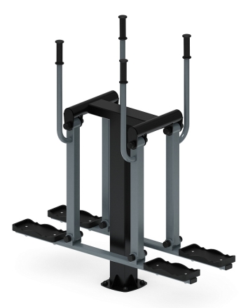 Двойные лыжи (серый) - Уличный тренажер - СТ 009-13.И1