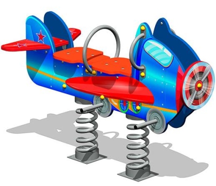 Качалка на пружине Аэроплан У1 КЧ083 для детской площадки