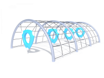 УК 7.911.11 Флекс гимнастический тунель цинк