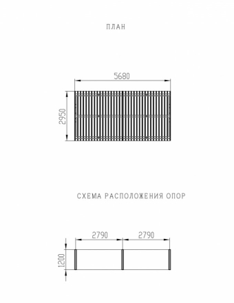 Пергола Тенёк без поликарбоната