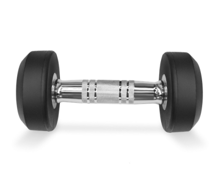 Набор обрезиненных гантелей BRONZE GYM, 27.5-50 кг - 10 пар, шаг 2,5 кг