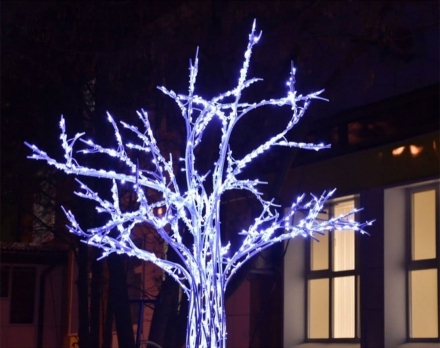 Световая фигура Дерево из алюминия t003