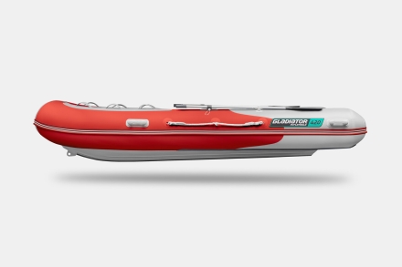 Gladiator RIB 420 AL Красно-белый моторная лодка ПВХ Жесткое дно (морской алюминий), киль