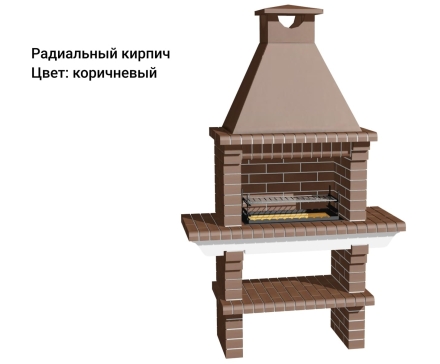 Печь Аристократ 702 Прямоугольный кирпич красный с коричневым