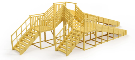 Зимняя горка Савушка Зима Wood 7/5 (без окрашивания)