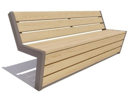 Парковая скамейка Техно, Сосна (брус 30х120) 1,5 м