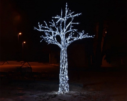 Световая фигура Дерево из алюминия t005