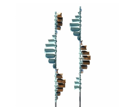 Медная скульптура Волны Увеличенный размер