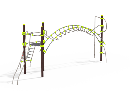 УК 7.103.01 Башня подвесная с рукоходом и гимнастическим столбом нерж