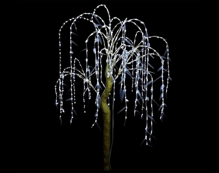 Световая фигура Дерево Ива из алюминия t006