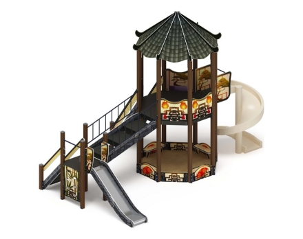 Детская игровая площадка Карнавал Шанхай ДИК 2.22.02-02 H=1200, H=2000, винтовой скат