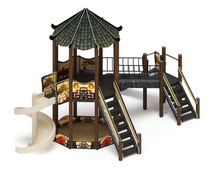 Детская игровая площадка Карнавал Шанхай ДИК 2.22.02-02 H=1200, H=2000, винтовой скат