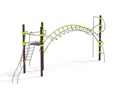УК 7.103.11 Башня подвесная с рукоходом и гимнастическим столбом цинк