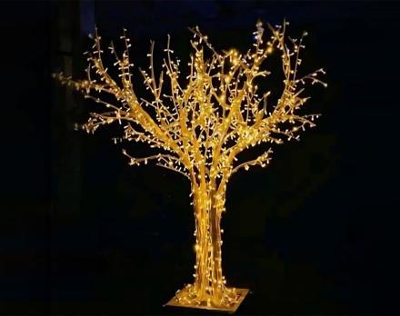 Световая фигура Дерево алюминий t002