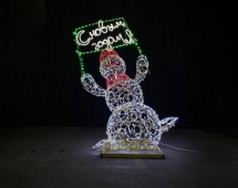 Световая фигура Снеговик с Новым годом